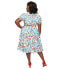 ფოტო #2 პროდუქტის Plus Size 1950s Collared Button Front Fit & Flare Dress