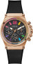 Фото #1 товара Guess Damen Multifunkion Armbanduhr Charisma schwarz, roségold 38 mm GW0562L3