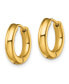 Stainless Steel Polished Yellow plated Hinged Hoop Earrings