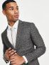 Jack & Jones Premium super slim fit tweed suit jacket in dark grey