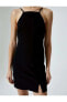 Фото #6 товара Платье женское с мини-подолом Halter Yaka Mini Kalem - 4SAL80002IW черное