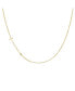 14K Gold Asymmetrical Initial and Bezel Necklace