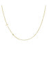 ფოტო #2 პროდუქტის 14K Gold Asymmetrical Initial and Bezel Necklace