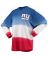 Women's Royal, Red New York Giants Ombre Long Sleeve T-shirt