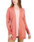 Фото #1 товара Petite Open-Front Button-Cuff Cardigan, Created for Macy's