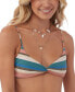 ფოტო #1 პროდუქტის Juniors' Kendari Striped Malibu Bikini Top