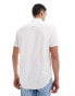 Tommy Jeans linen short sleeve shirt in white