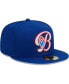 Фото #1 товара Men's Royal Atlanta Braves Duo Logo 59FIFTY Fitted Hat