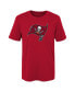 ფოტო #1 პროდუქტის Little Boys and Girls Red Tampa Bay Buccaneers Primary Logo T-shirt