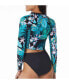 ფოტო #3 პროდუქტის Women's Impact Crop Top Rash Guard