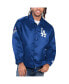 Фото #1 товара Men's Blue Los Angeles Dodgers Option Route Satin Full-Snap Jacket