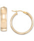 ფოტო #1 პროდუქტის High Polished Wide Chunky Small Hoop Earrings in 14k Gold, 7/8"