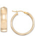 Фото #1 товара High Polished Wide Chunky Small Hoop Earrings in 14k Gold, 7/8"