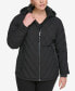 Фото #1 товара Plus Size Hooded Packable Puffer Coat, Created for Macy's