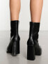 Фото #2 товара Public Desire Wide Fit Patty heeled ankle boots in black