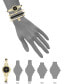 ფოტო #4 პროდუქტის Women's Gold-Tone Alloy Bangle with Crystal Accents Fashion Watch 37mm Set 4 Pieces