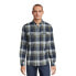 Фото #1 товара George Flannel Shirt Men's Size XS Blue Cove Plaid Cotton Blend Button-Up Collar