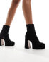 Фото #4 товара ASOS DESIGN Enchant heeled platform boots in black micro