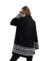 Фото #8 товара Threadbare Ski shawl wrap cardigan in monochrome