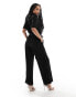 Фото #8 товара JDY Petite short sleeve pocket jumpsuit in black