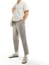 Фото #1 товара Selected Homme loose fit cropped pleat trouser in beige