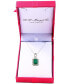 EFFY® Emerald (2-1/5 ct. t.w.) & Diamond (1/4 ct. t.w.) 18" Pendant Necklace in 14k White Gold (Also Available in 14k Yellow Gold)