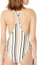 Volcom 256738 Women's Stripe Multi One Piece Swimsuit Size M