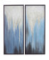 Фото #1 товара Canvas Abstract Framed Wall Art with Black Frame Set of 2, 24" x 48"