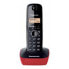 Panasonic KX-TG1611 - DECT telephone - 50 entries - Caller ID - Black,Red