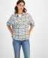 Фото #2 товара Women's Harrison Plaid Button-Front Top