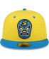 Фото #3 товара Men's Yellow Sacramento River Cats Copa De La Diversion 59FIFTY Fitted Hat