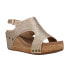 Фото #2 товара Corkys Carley Rhinestone Studded Wedge Womens Gold Casual Sandals 30-5316-CCRY