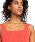 ფოტო #4 პროდუქტის Juniors' Hibiscus Roja Square-Neck Sleeveless Top