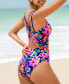 ფოტო #2 პროდუქტის Women's Ditsy & Petals Tummy Control One-Piece