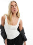 ASOS DESIGN vest with scoop front and back in white