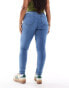 ONLY Curve push-up skinny jeans in mid blue