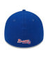 Фото #3 товара Men's White and Royal Atlanta Braves 2023 City Connect 39THIRTY Flex Fit Hat