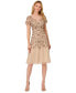 Фото #1 товара Women's Embellished Flutter-Sleeve Dress