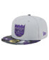Фото #1 товара Men's Gray Sacramento Kings Active Color Camo Visor 59Fifty Fitted Hat