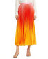 ფოტო #1 პროდუქტის Women's Pleated Charmeuse Ombre Maxi Skirt