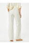 Фото #4 товара Брюки женские Koton с поясом на шнуровке и карманами - стандартная посадка.