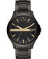 ფოტო #1 პროდუქტის Men's Black Stainless Steel Bracelet Watch 46mm