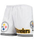 Фото #2 товара Men's White, Black Pittsburgh Steelers Mesh Shorts
