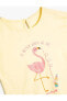 4SMG10109AK Koton Kız Bebek T-shirt SARI