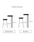 Фото #8 товара 24" Upholstered Saddle Seat Faux Leather Counter Stool