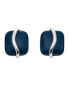 Stylish steel earrings Sofia Sea Glass SKJ1810040 Blue, Silver - фото #2