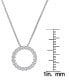 Фото #4 товара Macy's diamond Open Circle 18" Pendant Necklace (1/2 ct. t.w.)