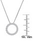 ფოტო #4 პროდუქტის Diamond Open Circle 18" Pendant Necklace (1/2 ct. t.w.)