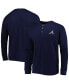 ფოტო #2 პროდუქტის Men's Atlanta Braves Navy Maverick Long Sleeve T-shirt