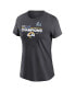 Фото #3 товара Women's Anthracite Los Angeles Rams Super Bowl LVI Champions Roster T-shirt